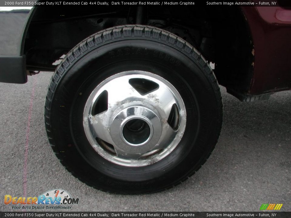 2000 Ford F350 Super Duty XLT Extended Cab 4x4 Dually Dark Toreador Red Metallic / Medium Graphite Photo #25