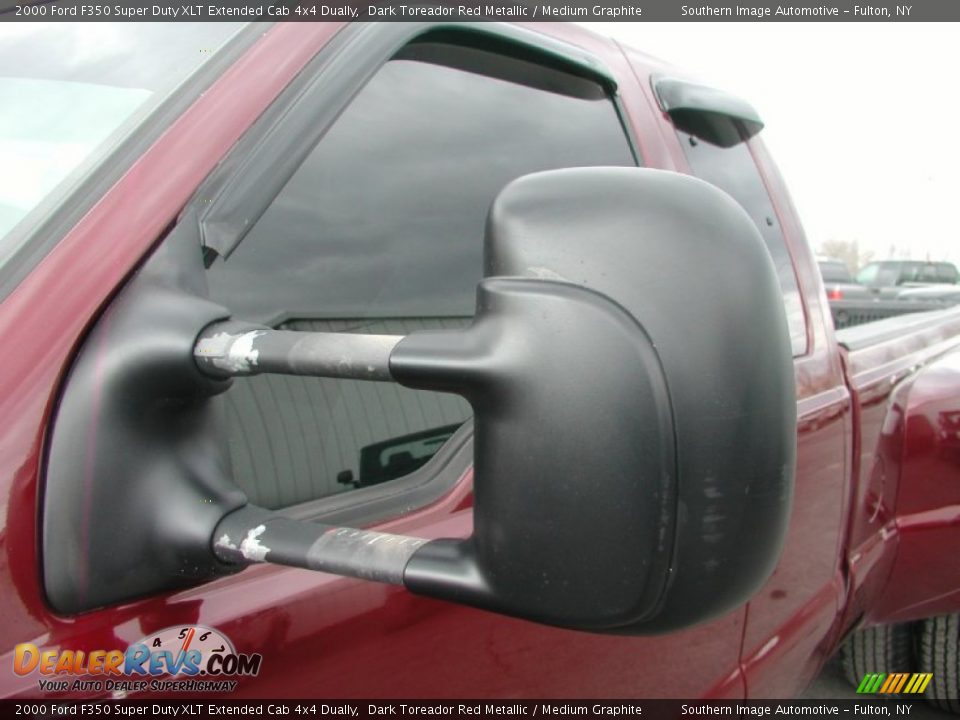 2000 Ford F350 Super Duty XLT Extended Cab 4x4 Dually Dark Toreador Red Metallic / Medium Graphite Photo #27