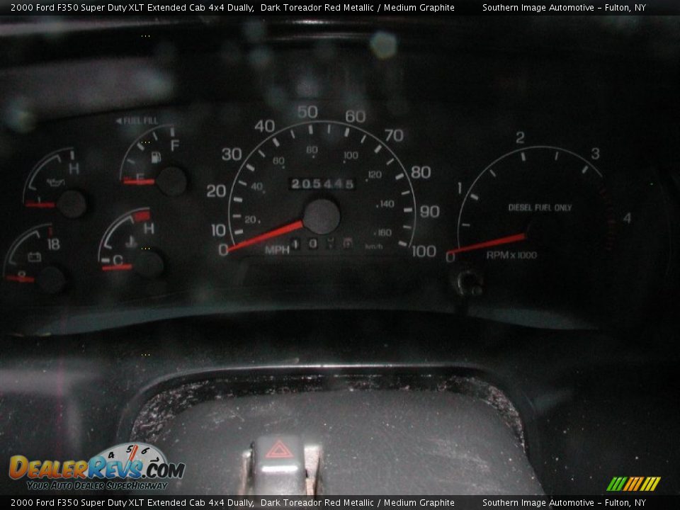 2000 Ford F350 Super Duty XLT Extended Cab 4x4 Dually Dark Toreador Red Metallic / Medium Graphite Photo #35