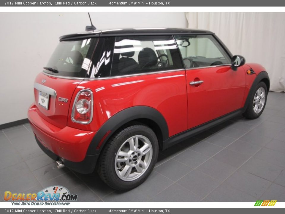 2012 Mini Cooper Hardtop Chili Red / Carbon Black Photo #8