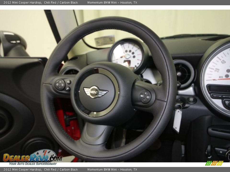 2012 Mini Cooper Hardtop Chili Red / Carbon Black Photo #22
