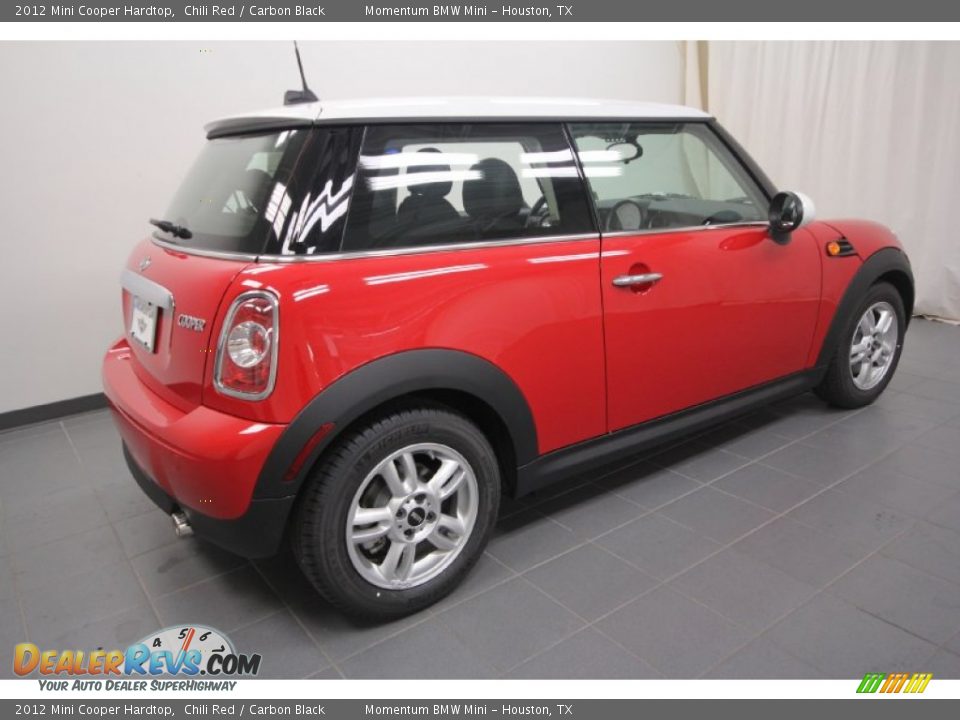 2012 Mini Cooper Hardtop Chili Red / Carbon Black Photo #8