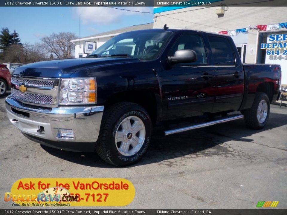 2012 Chevrolet Silverado 1500 LT Crew Cab 4x4 Imperial Blue Metallic / Ebony Photo #1
