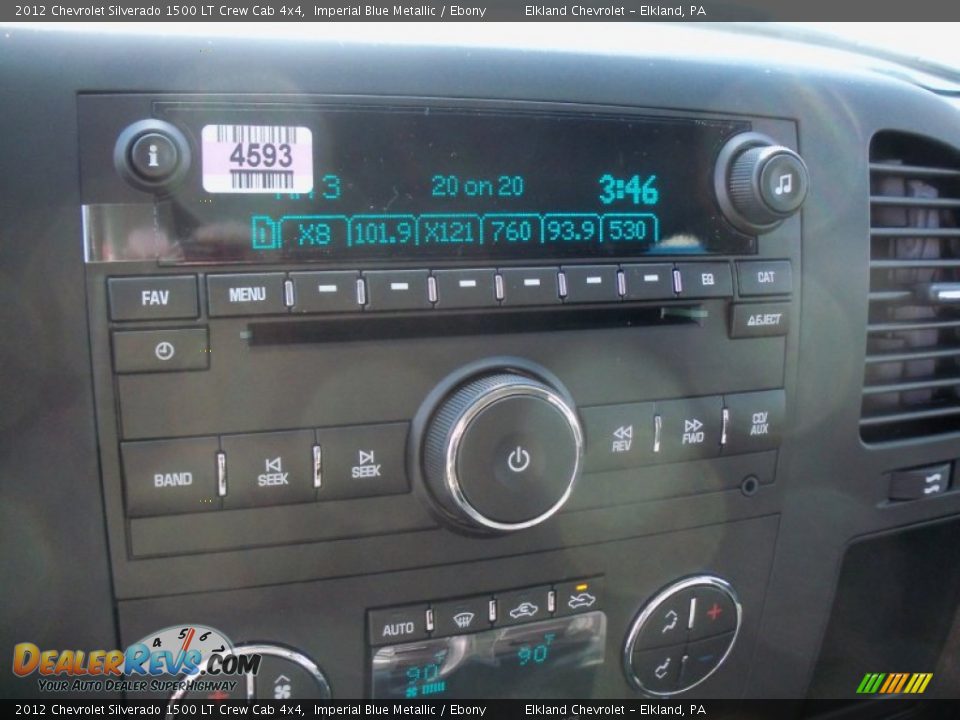2012 Chevrolet Silverado 1500 LT Crew Cab 4x4 Imperial Blue Metallic / Ebony Photo #29