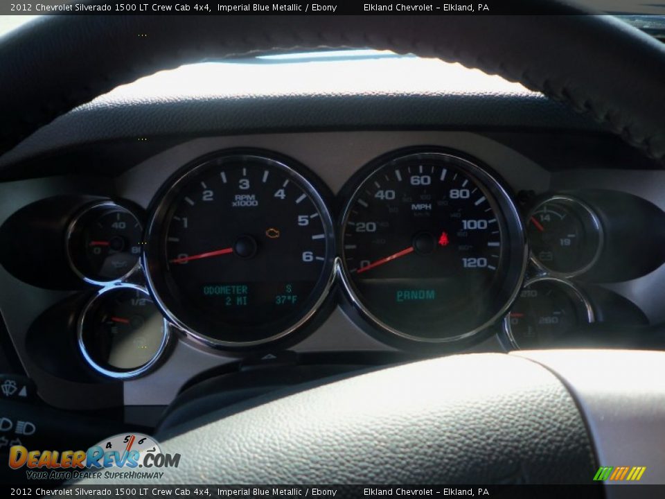 2012 Chevrolet Silverado 1500 LT Crew Cab 4x4 Imperial Blue Metallic / Ebony Photo #35