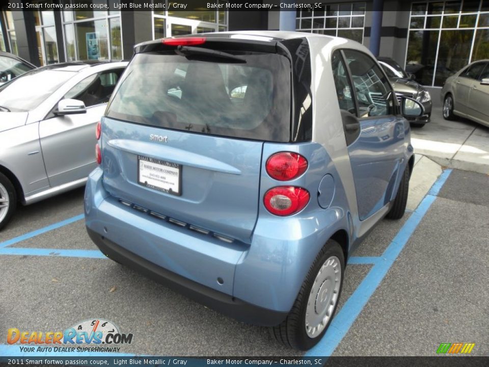 2011 Smart fortwo passion coupe Light Blue Metallic / Gray Photo #3