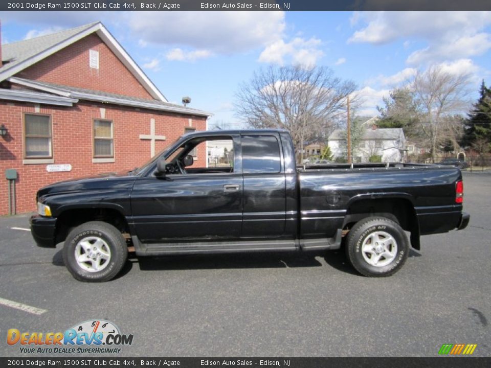 2001 Dodge Ram 1500 SLT Club Cab 4x4 Black / Agate Photo #1
