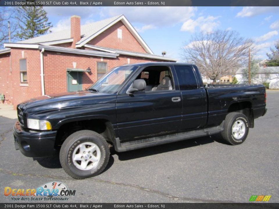 2001 Dodge Ram 1500 SLT Club Cab 4x4 Black / Agate Photo #3