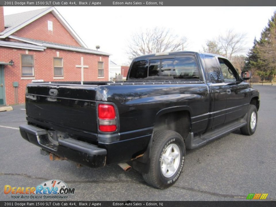 2001 Dodge Ram 1500 SLT Club Cab 4x4 Black / Agate Photo #7