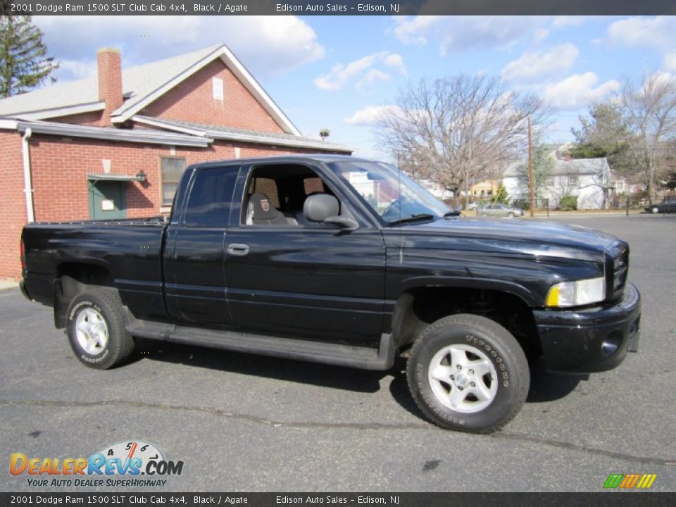 2001 Dodge Ram 1500 SLT Club Cab 4x4 Black / Agate Photo #10
