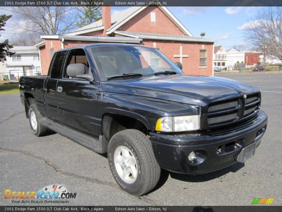 2001 Dodge Ram 1500 SLT Club Cab 4x4 Black / Agate Photo #11