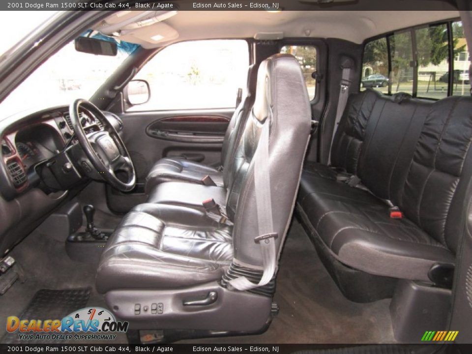 2001 Dodge Ram 1500 SLT Club Cab 4x4 Black / Agate Photo #13