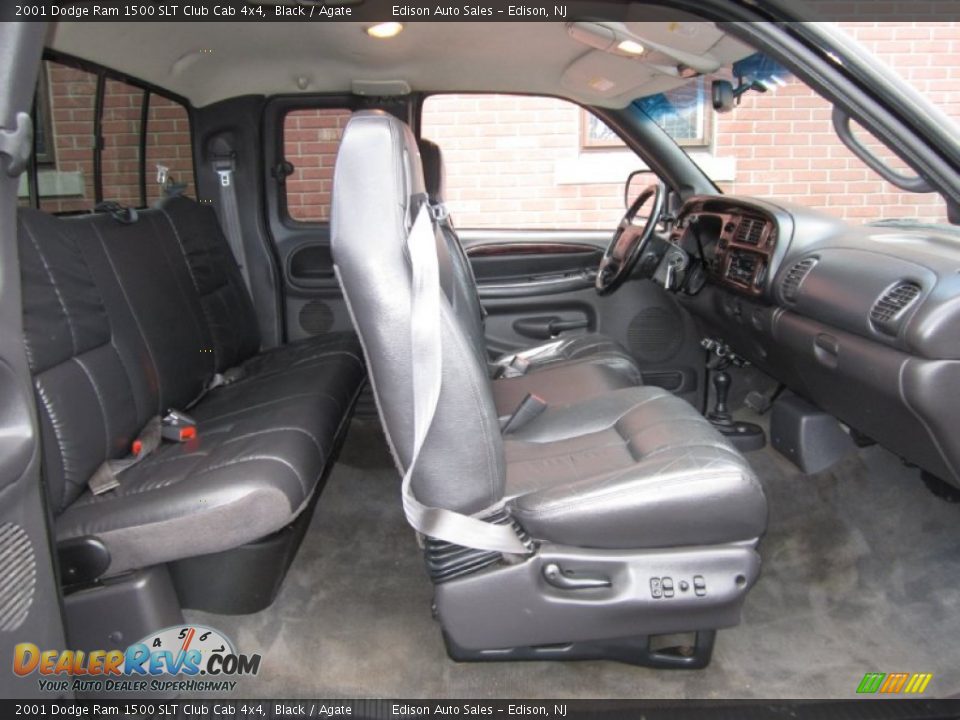 2001 Dodge Ram 1500 SLT Club Cab 4x4 Black / Agate Photo #14