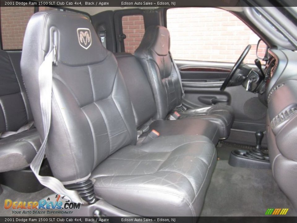 2001 Dodge Ram 1500 SLT Club Cab 4x4 Black / Agate Photo #16
