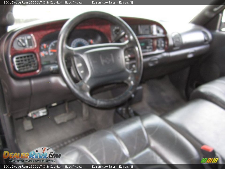 2001 Dodge Ram 1500 SLT Club Cab 4x4 Black / Agate Photo #17