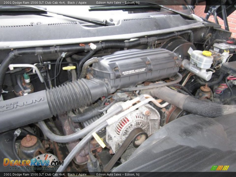 2001 Dodge Ram 1500 SLT Club Cab 4x4 Black / Agate Photo #30