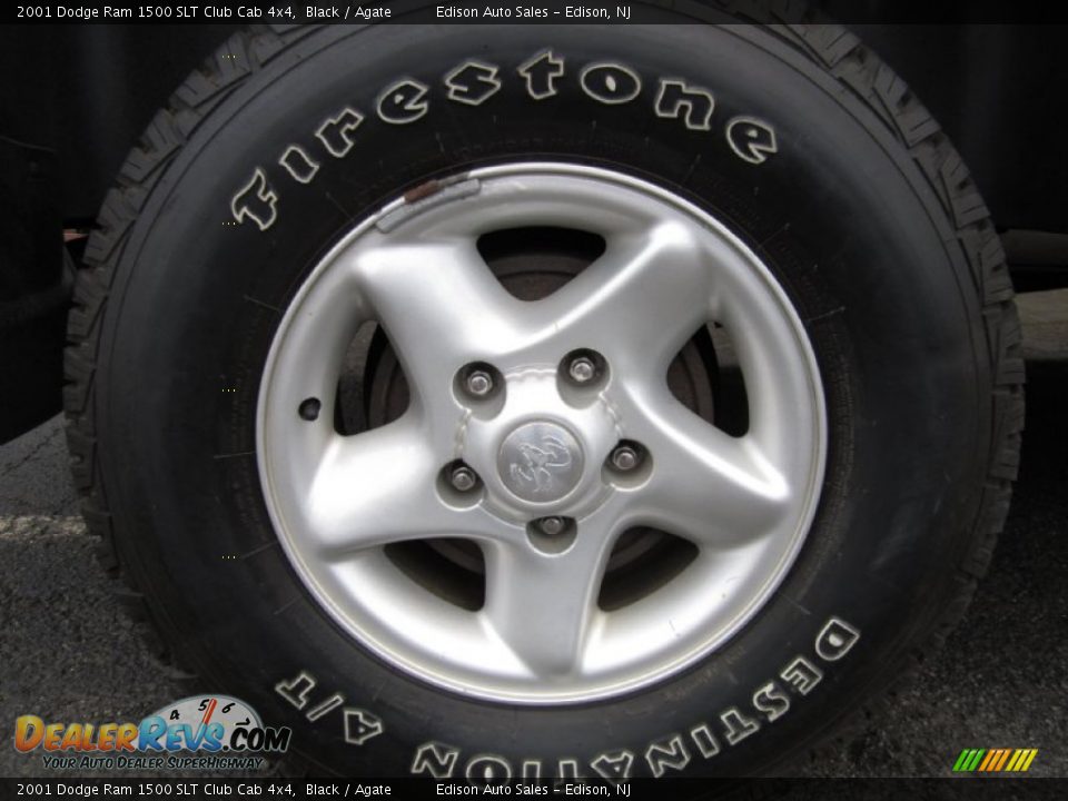 2001 Dodge Ram 1500 SLT Club Cab 4x4 Black / Agate Photo #31