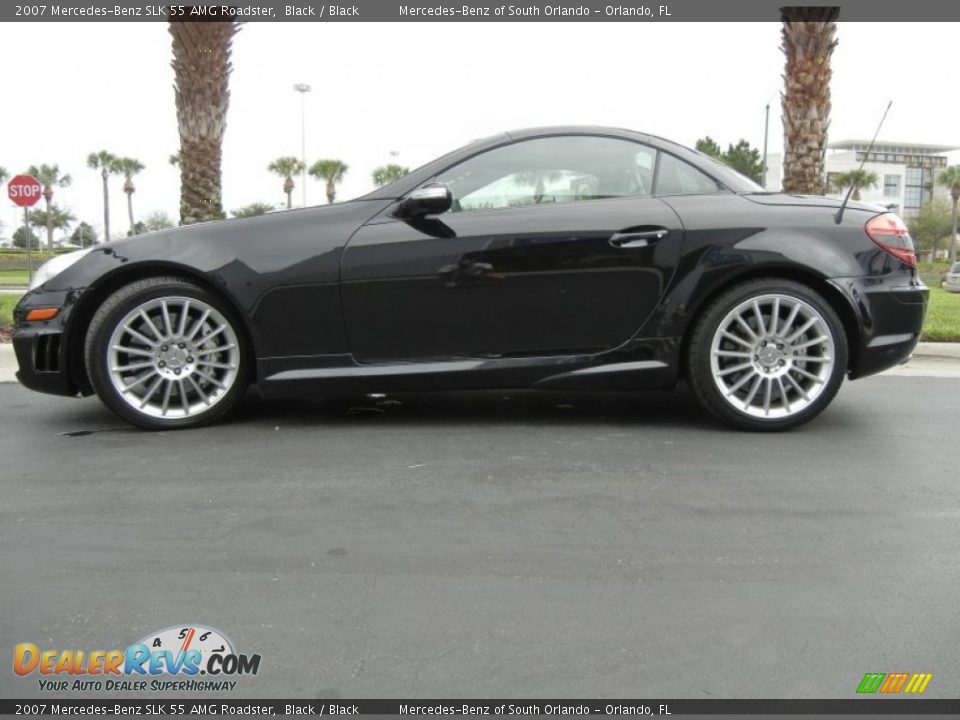 Black 2007 Mercedes-Benz SLK 55 AMG Roadster Photo #1