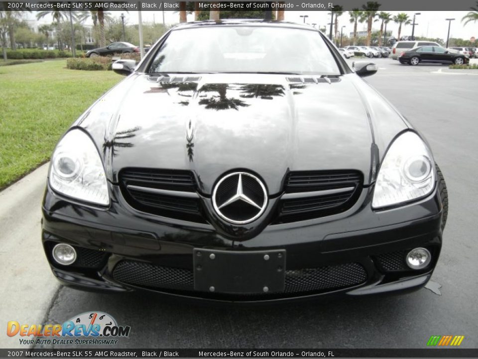 2007 Mercedes-Benz SLK 55 AMG Roadster Black / Black Photo #3