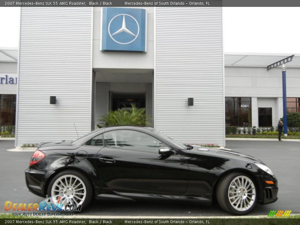2007 Mercedes-Benz SLK 55 AMG Roadster Black / Black Photo #5