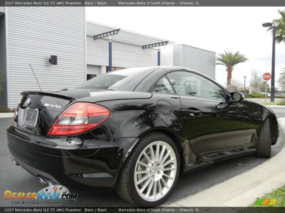 2007 Mercedes-Benz SLK 55 AMG Roadster Black / Black Photo #6