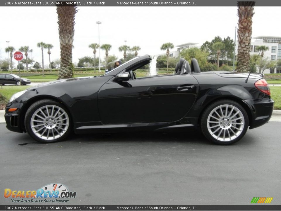 Black 2007 Mercedes-Benz SLK 55 AMG Roadster Photo #9