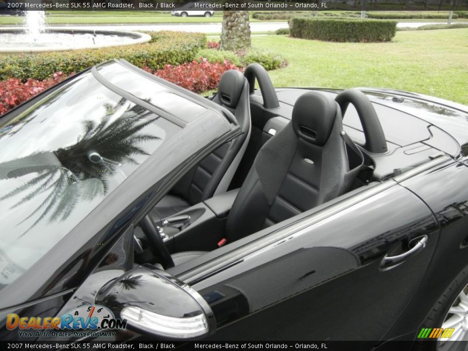 2007 Mercedes-Benz SLK 55 AMG Roadster Black / Black Photo #10