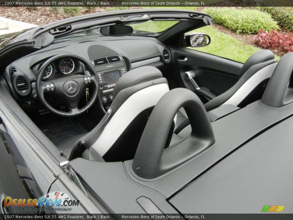 2007 Mercedes-Benz SLK 55 AMG Roadster Black / Black Photo #11