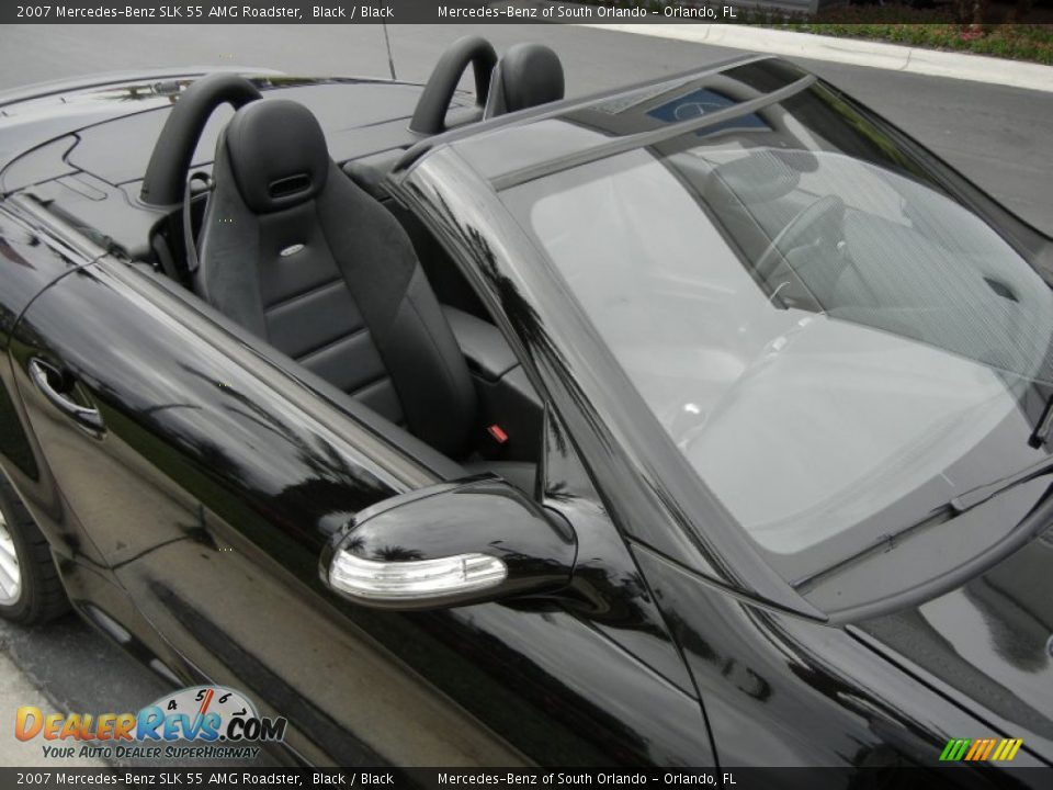 2007 Mercedes-Benz SLK 55 AMG Roadster Black / Black Photo #13