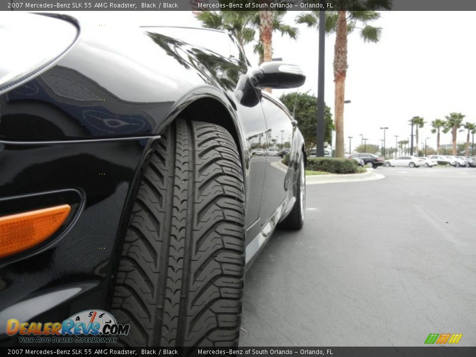 2007 Mercedes-Benz SLK 55 AMG Roadster Black / Black Photo #16