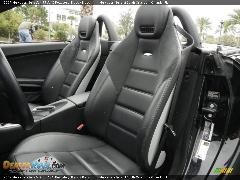 Black Interior - 2007 Mercedes-Benz SLK 55 AMG Roadster Photo #18