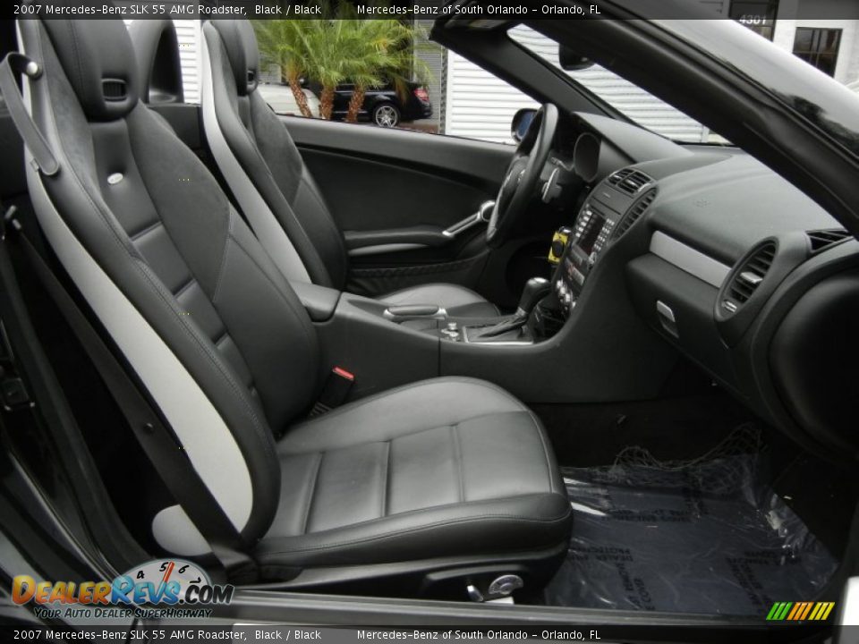 Black Interior - 2007 Mercedes-Benz SLK 55 AMG Roadster Photo #20