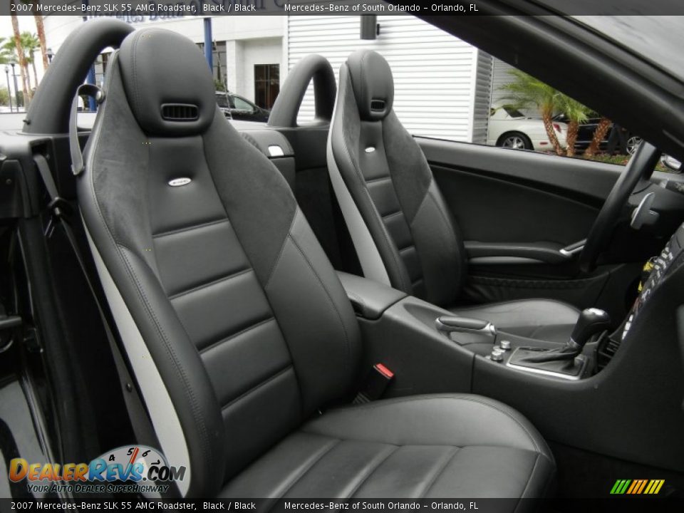 Black Interior - 2007 Mercedes-Benz SLK 55 AMG Roadster Photo #21