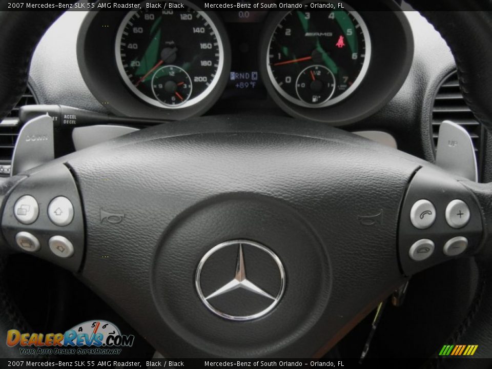 2007 Mercedes-Benz SLK 55 AMG Roadster Black / Black Photo #30