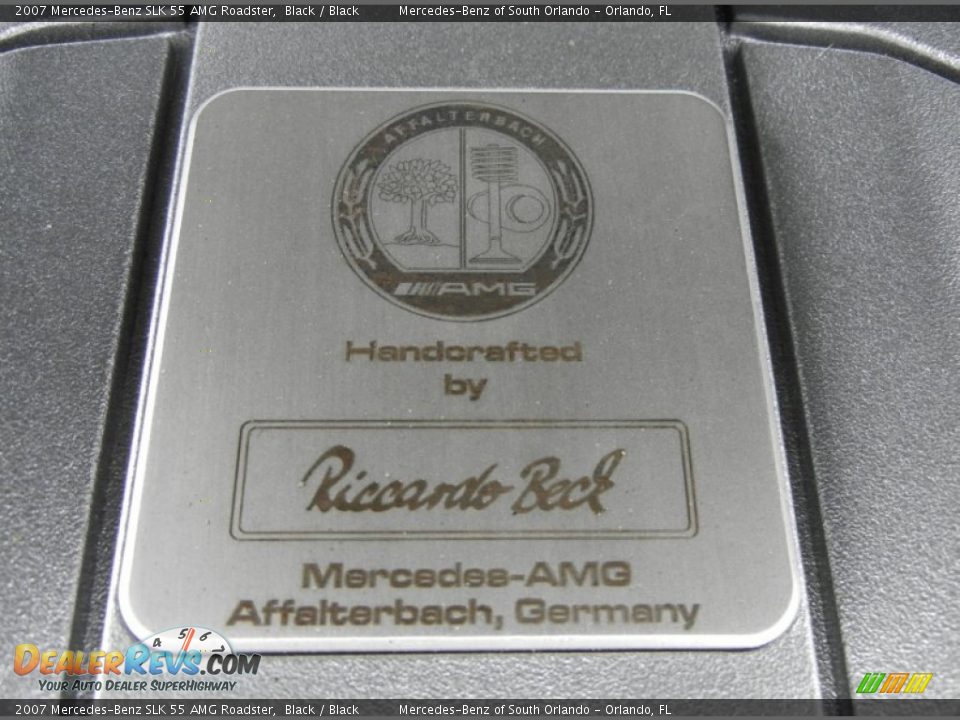 2007 Mercedes-Benz SLK 55 AMG Roadster Black / Black Photo #34