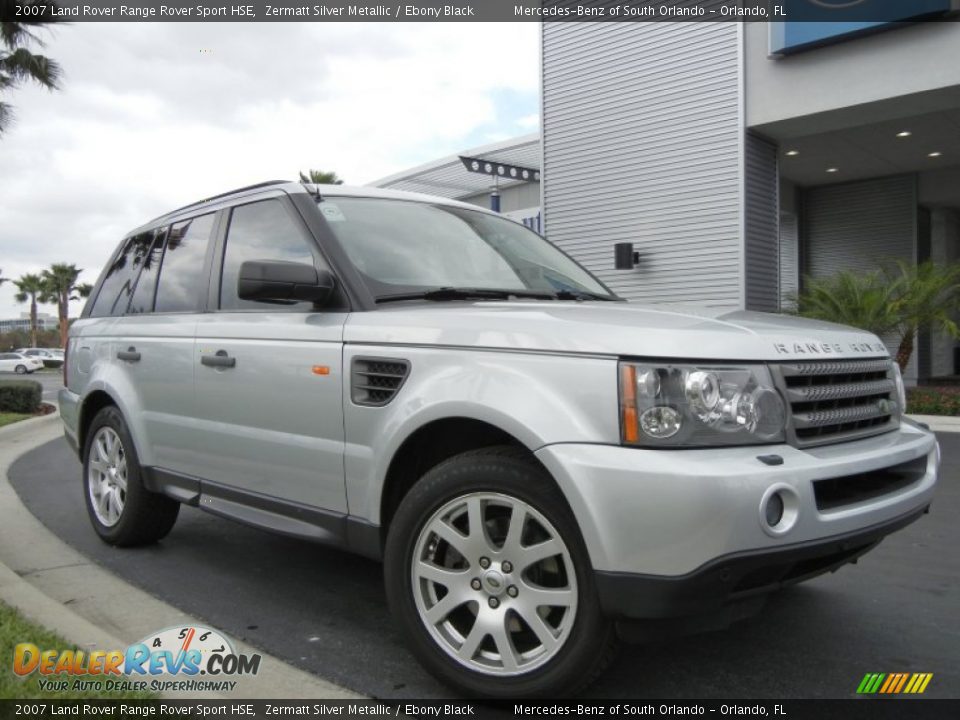 2007 Land Rover Range Rover Sport HSE Zermatt Silver Metallic / Ebony Black Photo #4