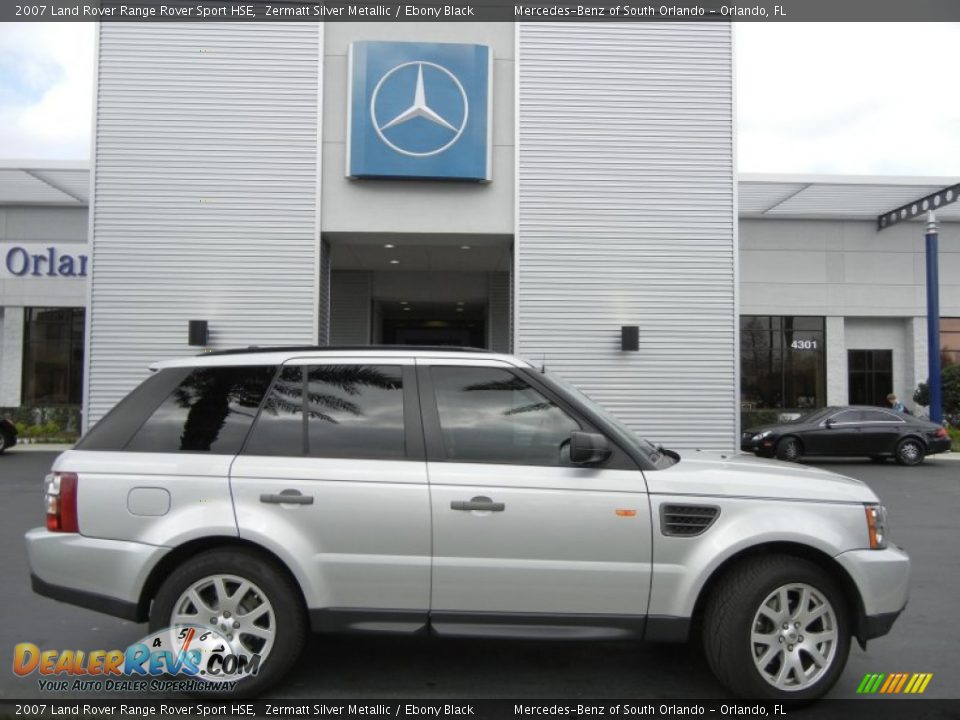 2007 Land Rover Range Rover Sport HSE Zermatt Silver Metallic / Ebony Black Photo #5