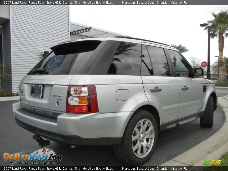2007 Land Rover Range Rover Sport HSE Zermatt Silver Metallic / Ebony Black Photo #6