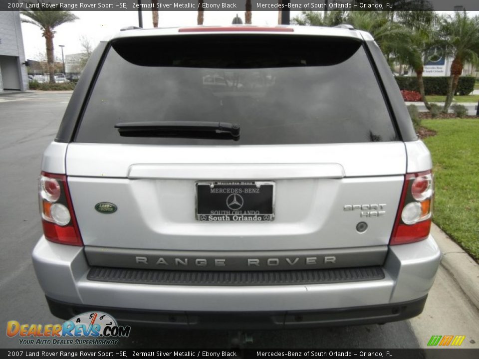 2007 Land Rover Range Rover Sport HSE Zermatt Silver Metallic / Ebony Black Photo #7