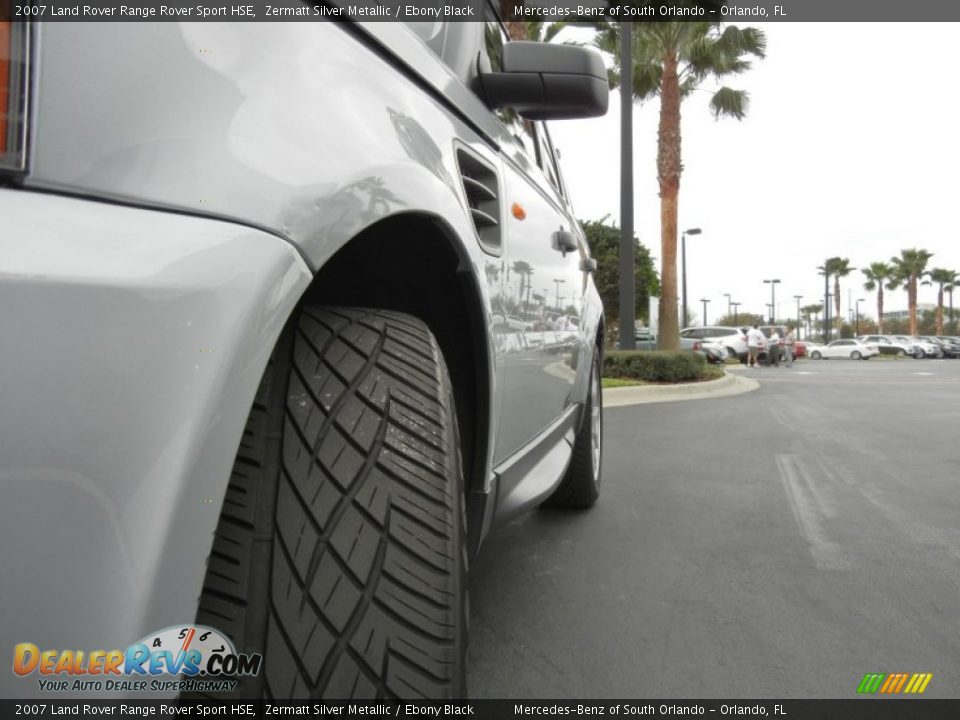 2007 Land Rover Range Rover Sport HSE Zermatt Silver Metallic / Ebony Black Photo #11