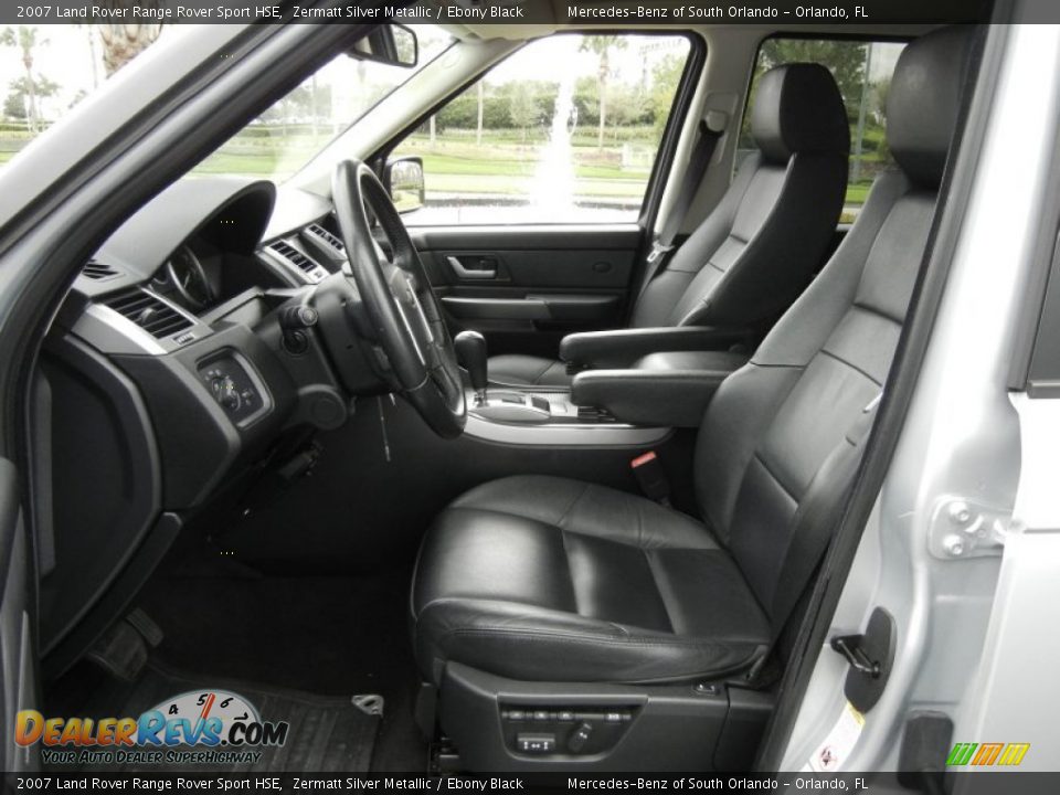2007 Land Rover Range Rover Sport HSE Zermatt Silver Metallic / Ebony Black Photo #12