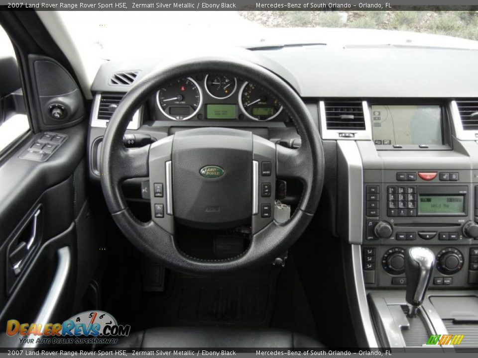 2007 Land Rover Range Rover Sport HSE Zermatt Silver Metallic / Ebony Black Photo #23