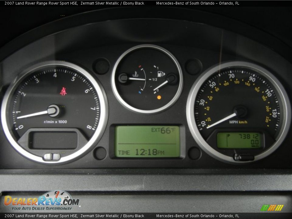 2007 Land Rover Range Rover Sport HSE Zermatt Silver Metallic / Ebony Black Photo #24