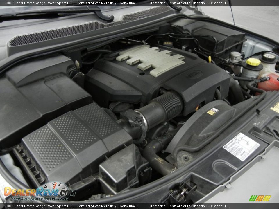 2007 Land Rover Range Rover Sport HSE Zermatt Silver Metallic / Ebony Black Photo #31