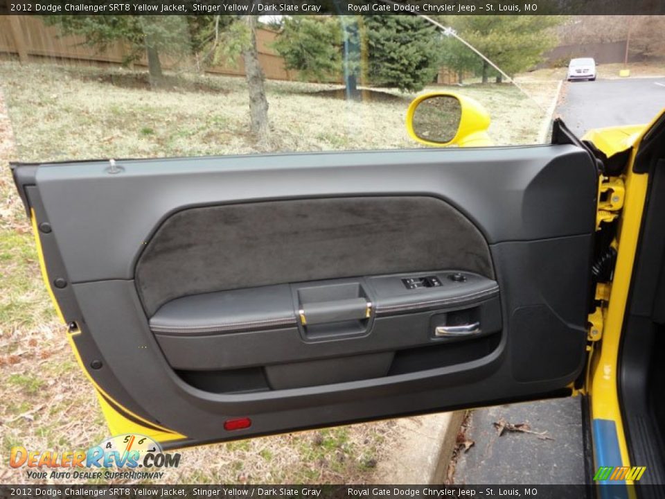 Door Panel of 2012 Dodge Challenger SRT8 Yellow Jacket Photo #18