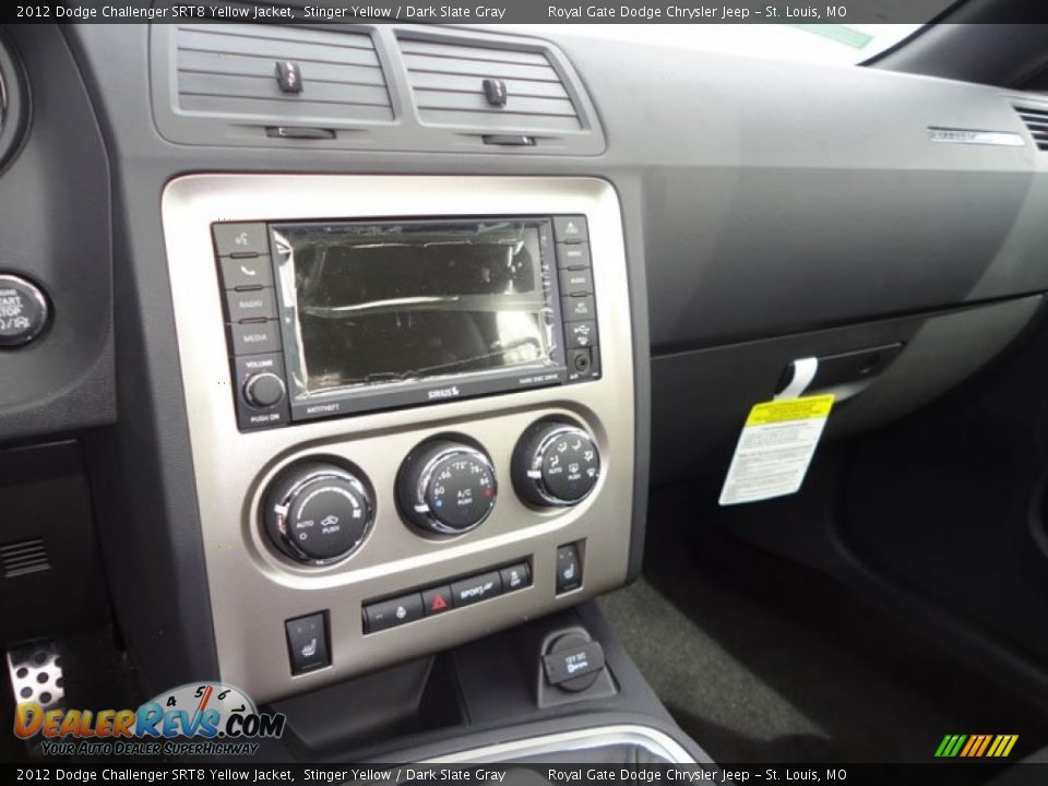 Controls of 2012 Dodge Challenger SRT8 Yellow Jacket Photo #19