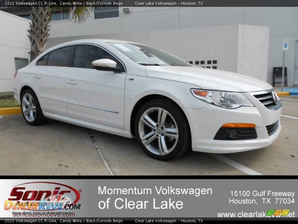 2012 Volkswagen CC R-Line Candy White / Black/Cornsilk Beige Photo #1