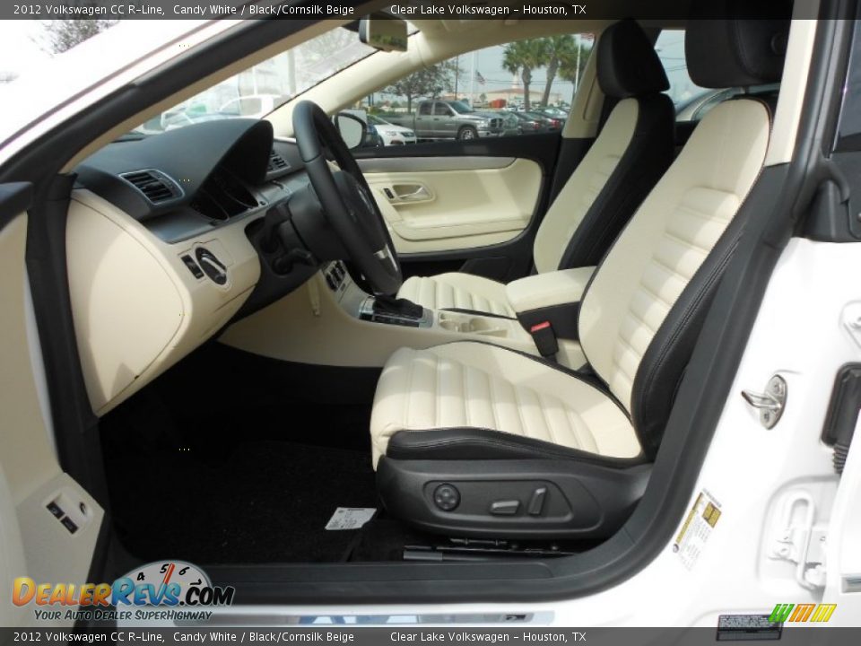 Black/Cornsilk Beige Interior - 2012 Volkswagen CC R-Line Photo #11
