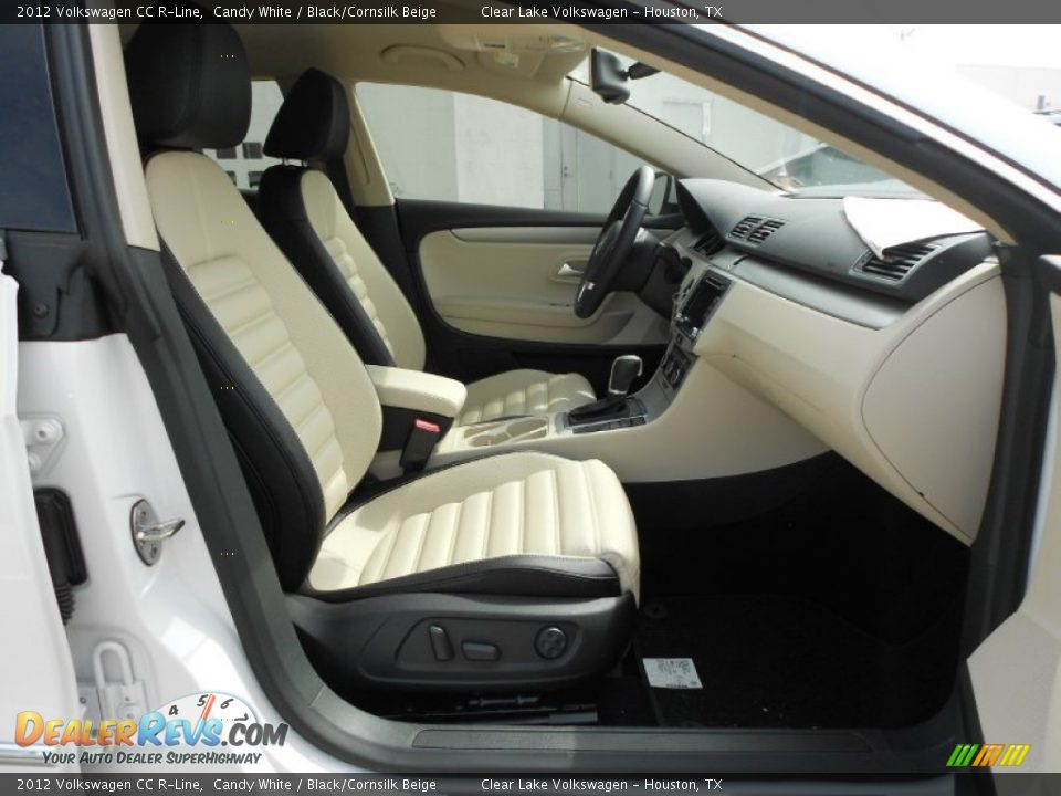 Black/Cornsilk Beige Interior - 2012 Volkswagen CC R-Line Photo #13
