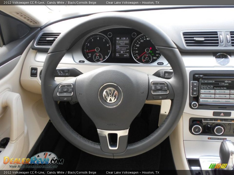 2012 Volkswagen CC R-Line Candy White / Black/Cornsilk Beige Photo #16